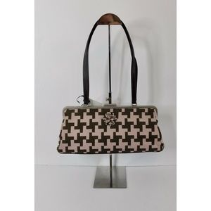 NWT!! GLENDA GIES Sophia Houndstooth Tapestry Purse Shoulder Bag